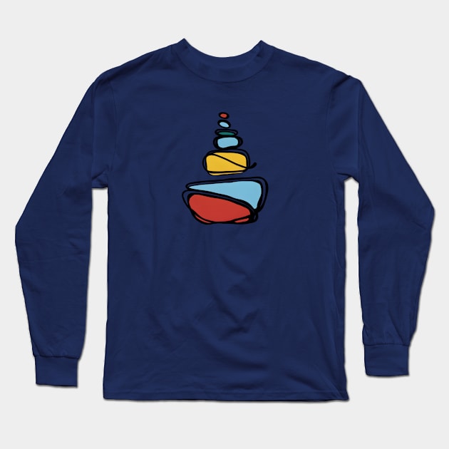 STONE ROCK BALANCING Long Sleeve T-Shirt by ThesePrints